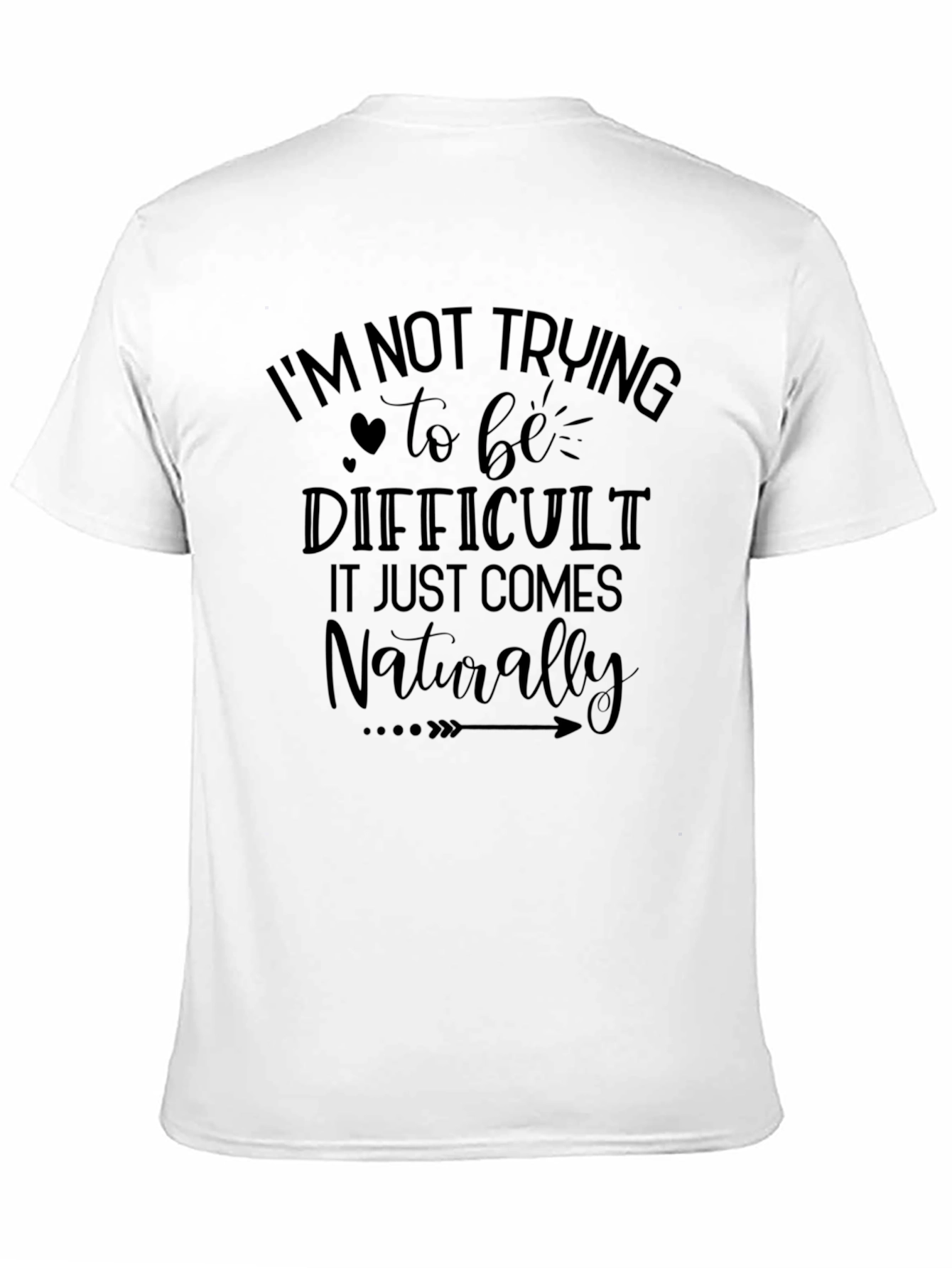 Difficult Naturally Black Graphic Tee