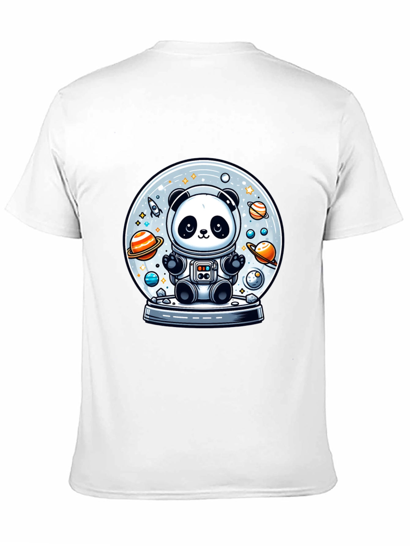 Panda Astronaut Space Globe T-Shirt