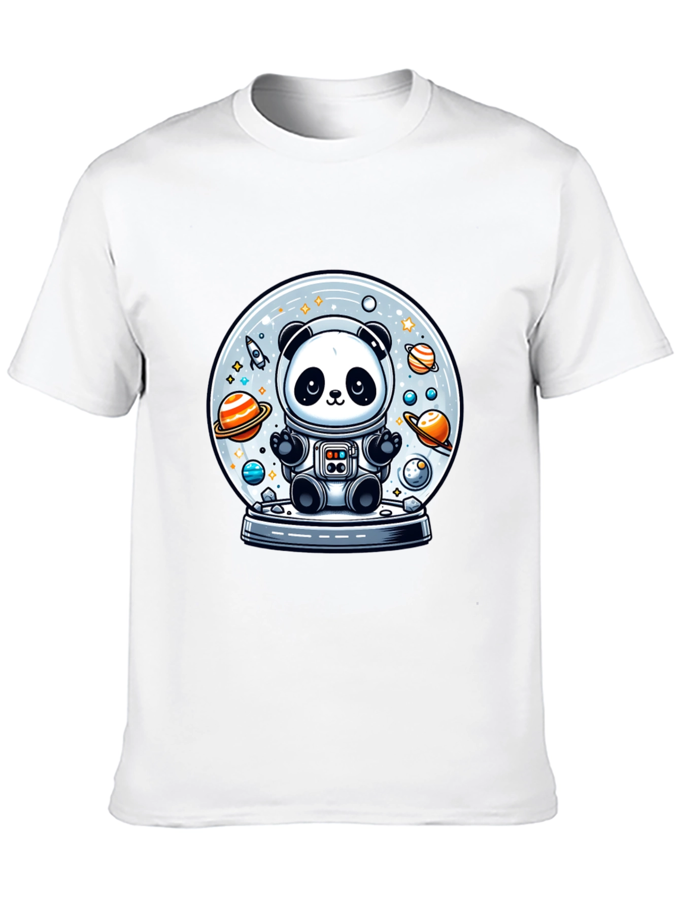 Panda Astronaut Space Globe T-Shirt