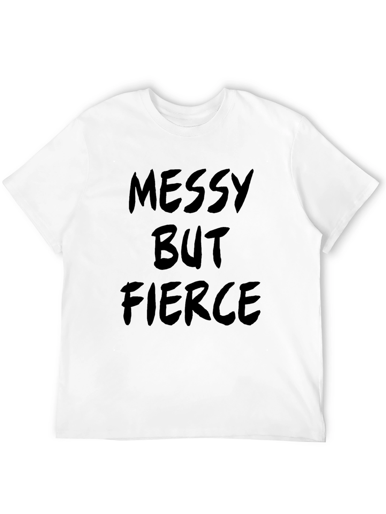 Messy But Fierce Graphic Tee - Black