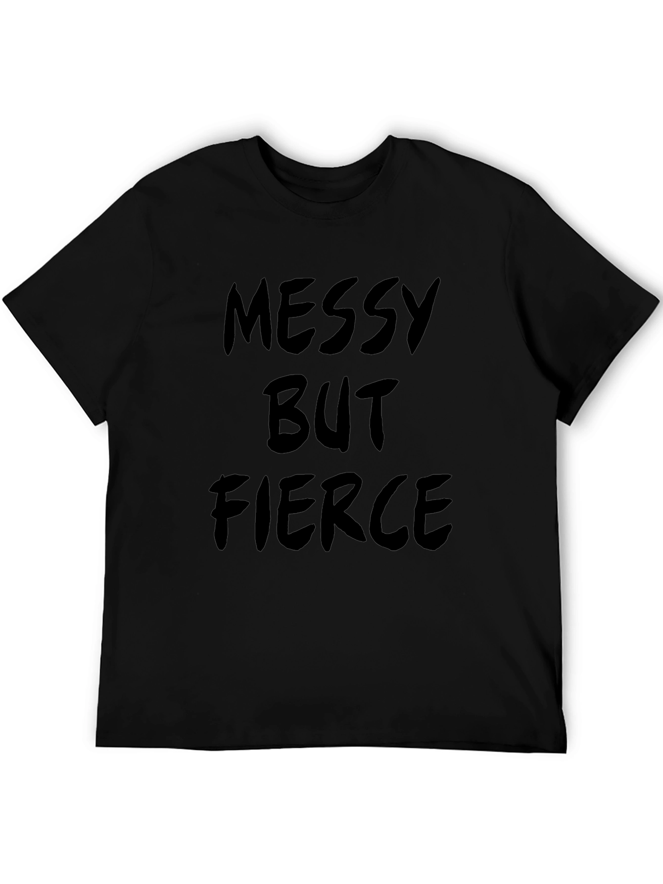 Messy But Fierce Graphic Tee - Black