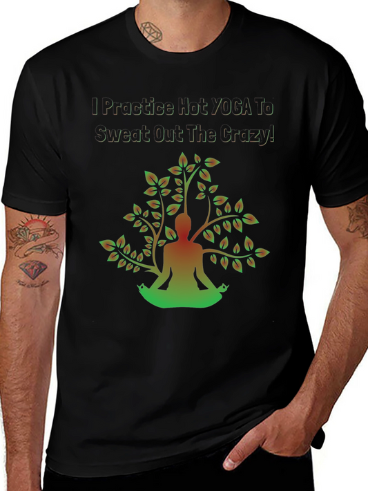 Yoga Crazy Sweat T-Shirt - Mens Graphic Tee
