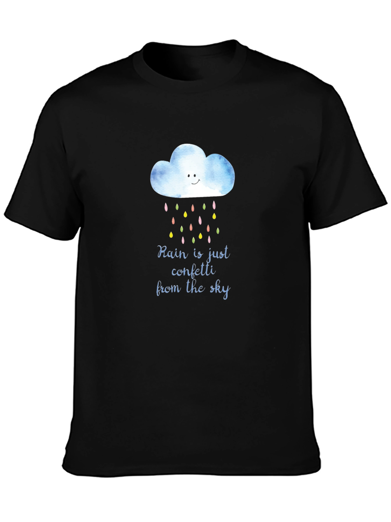 Rain Confetti T-Shirt - Unique Weather Design