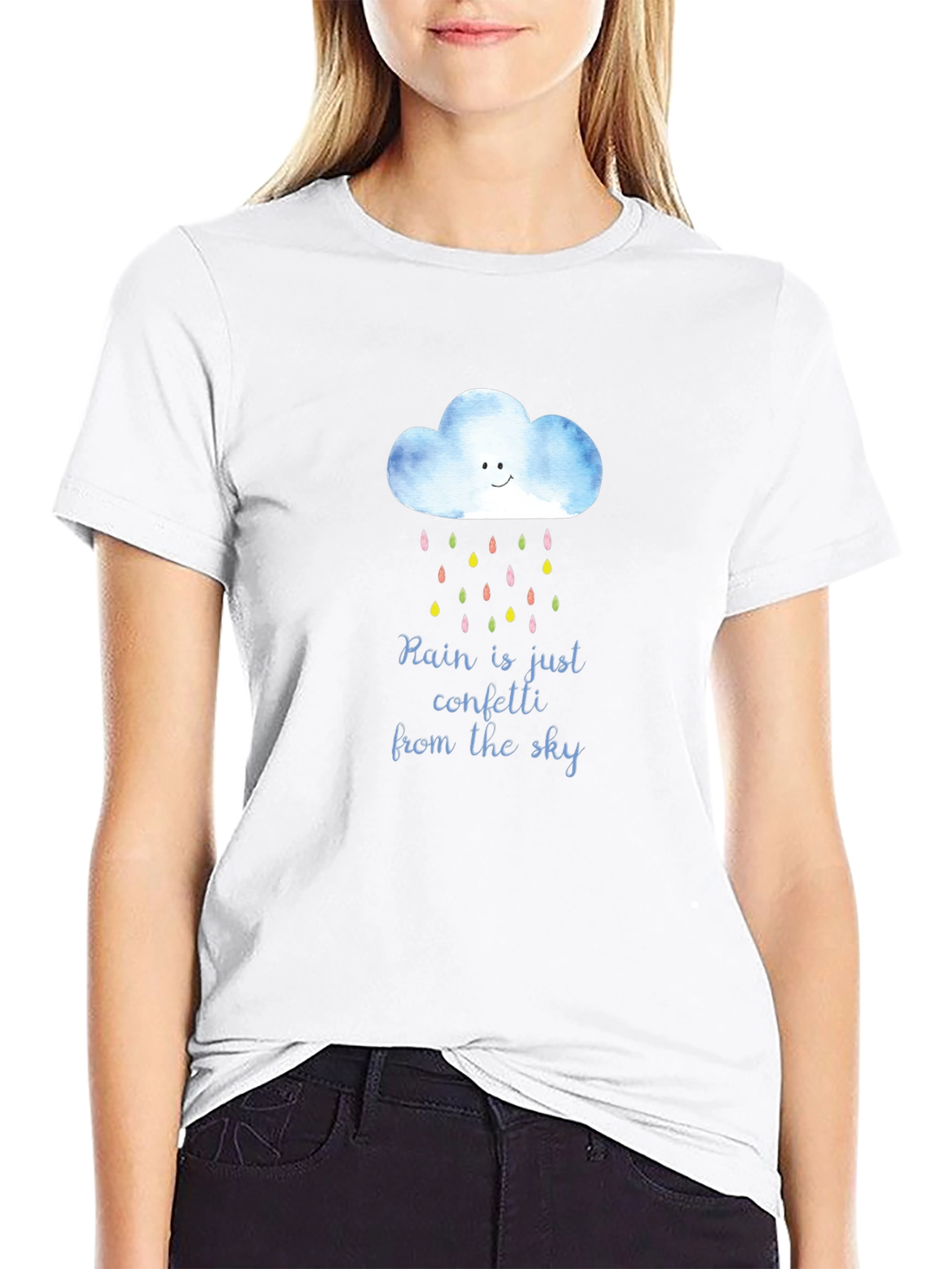 Rain Confetti T-Shirt - Unique Weather Design