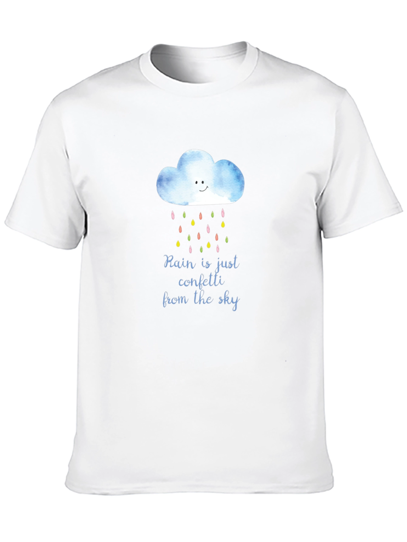 Rain Confetti T-Shirt - Unique Weather Design