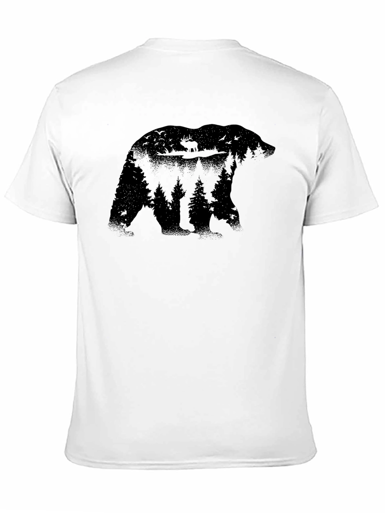 Nature Bear Graphic Tee - Mens Black T-Shirt