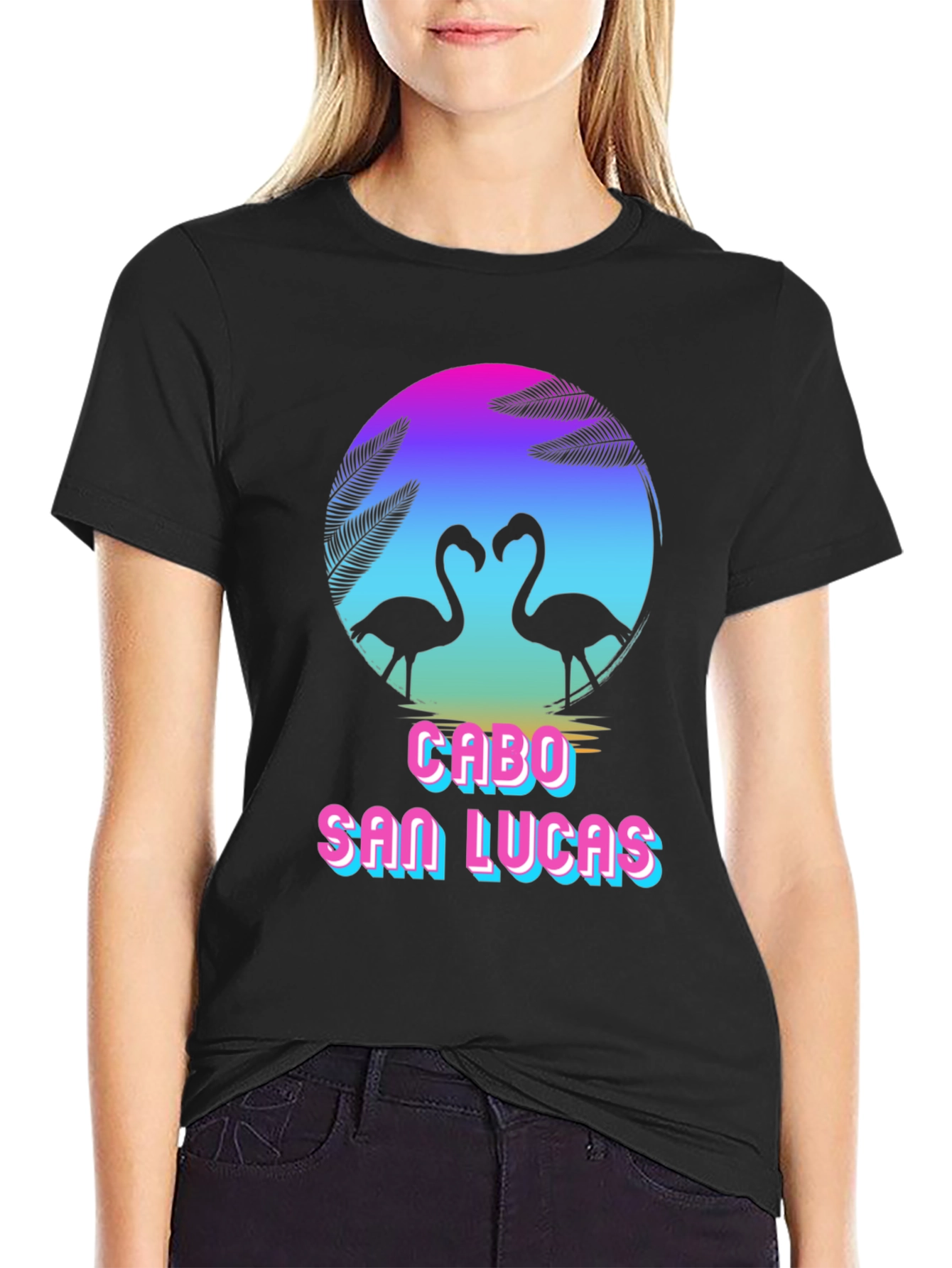 Cabo San Lucas Flamingo Graphic T-Shirt