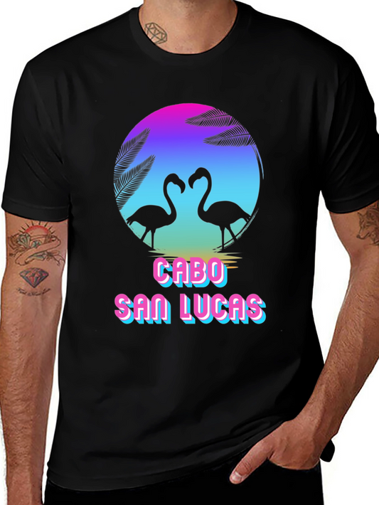 Cabo San Lucas Flamingo Graphic T-Shirt