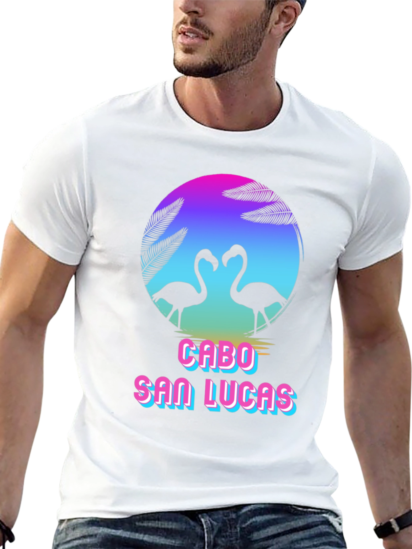 Cabo San Lucas Flamingo Graphic T-Shirt