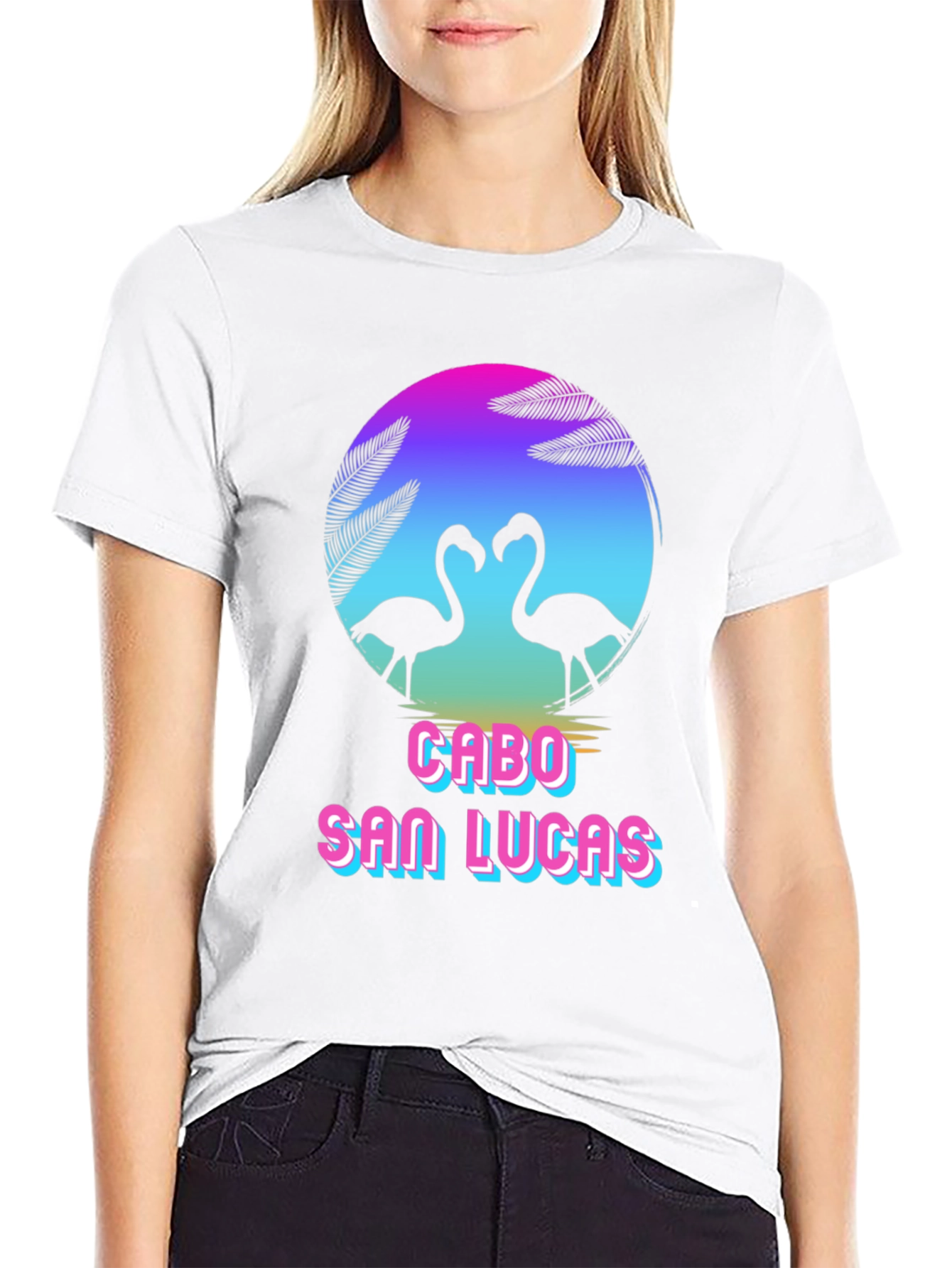 Cabo San Lucas Flamingo Graphic T-Shirt
