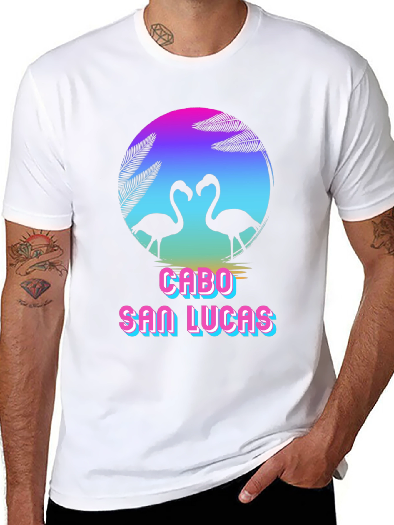 Cabo San Lucas Flamingo Graphic T-Shirt