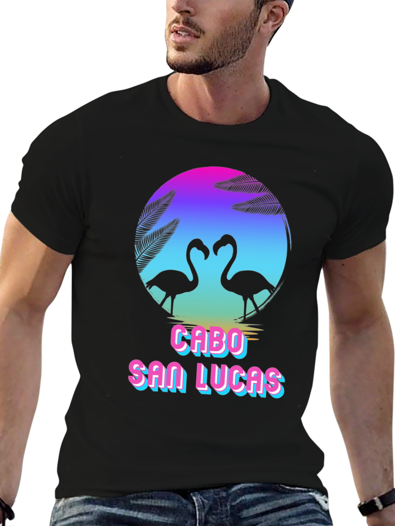 Cabo San Lucas Flamingo Graphic T-Shirt