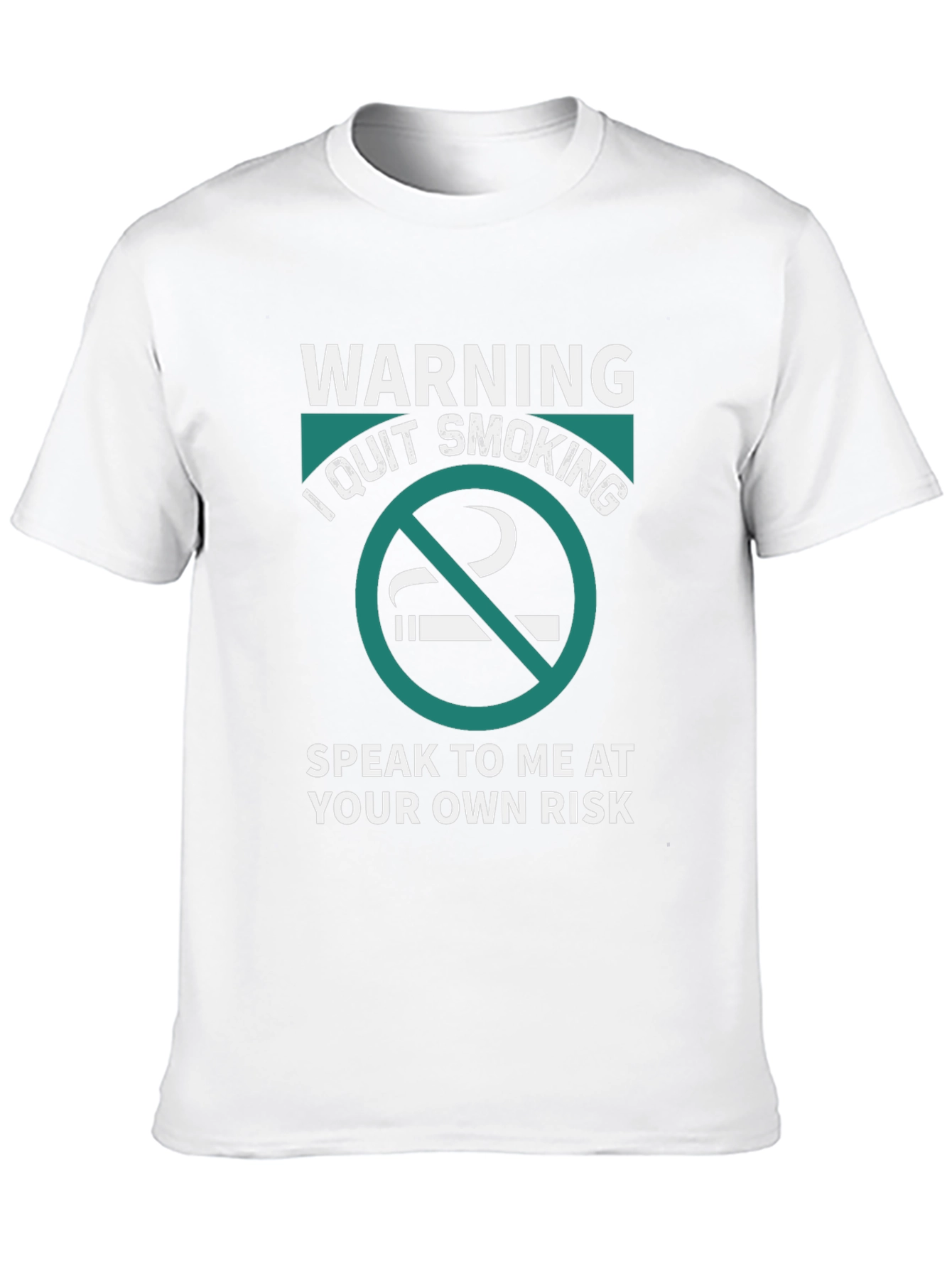 Warning I Quit Smoking Black Graphic Tee