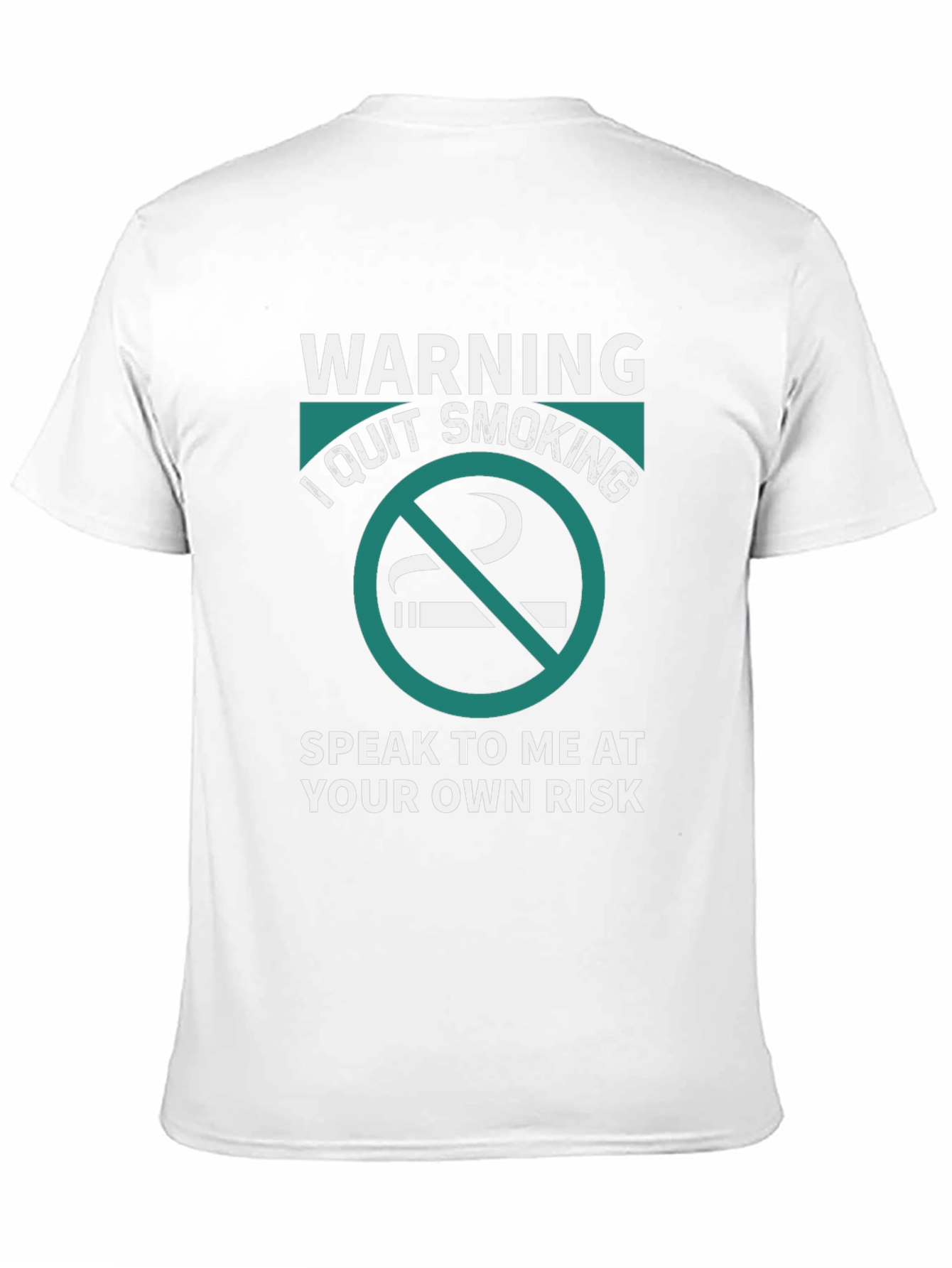 Warning I Quit Smoking Black Graphic Tee