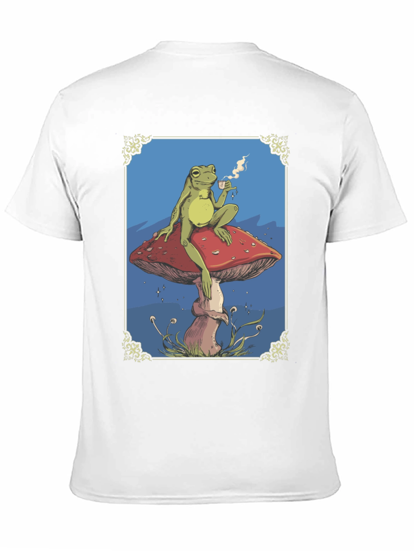Frog on Mushroom T-Shirt - Whimsical Relaxed Fit