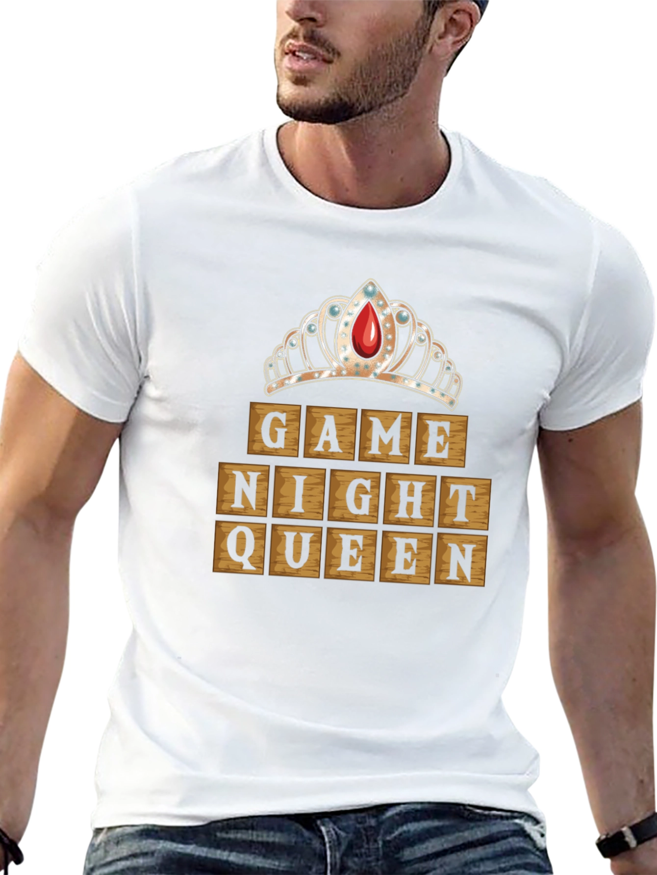 Game Night Queen Graphic Tee - Black