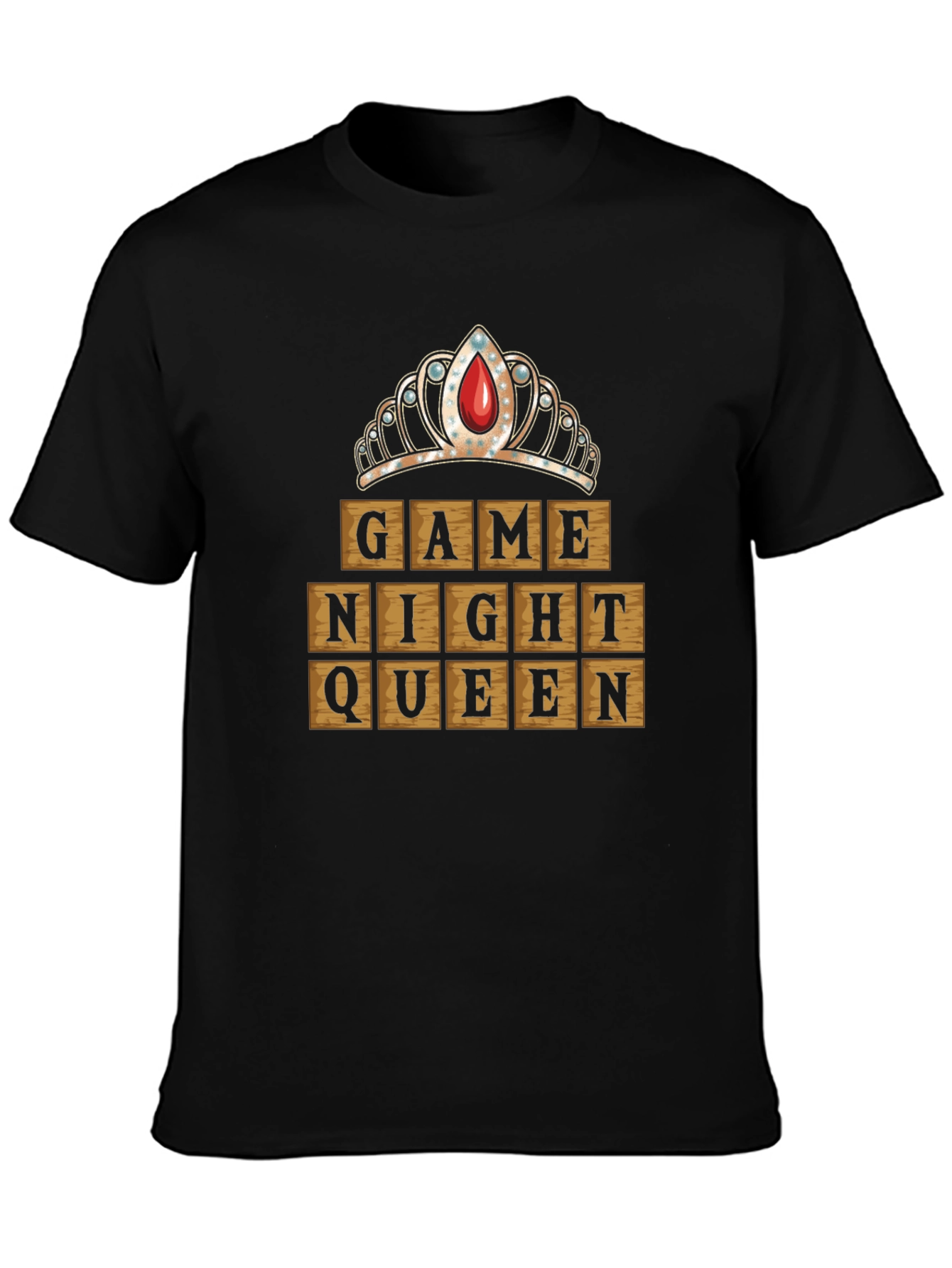 Game Night Queen Graphic Tee - Black