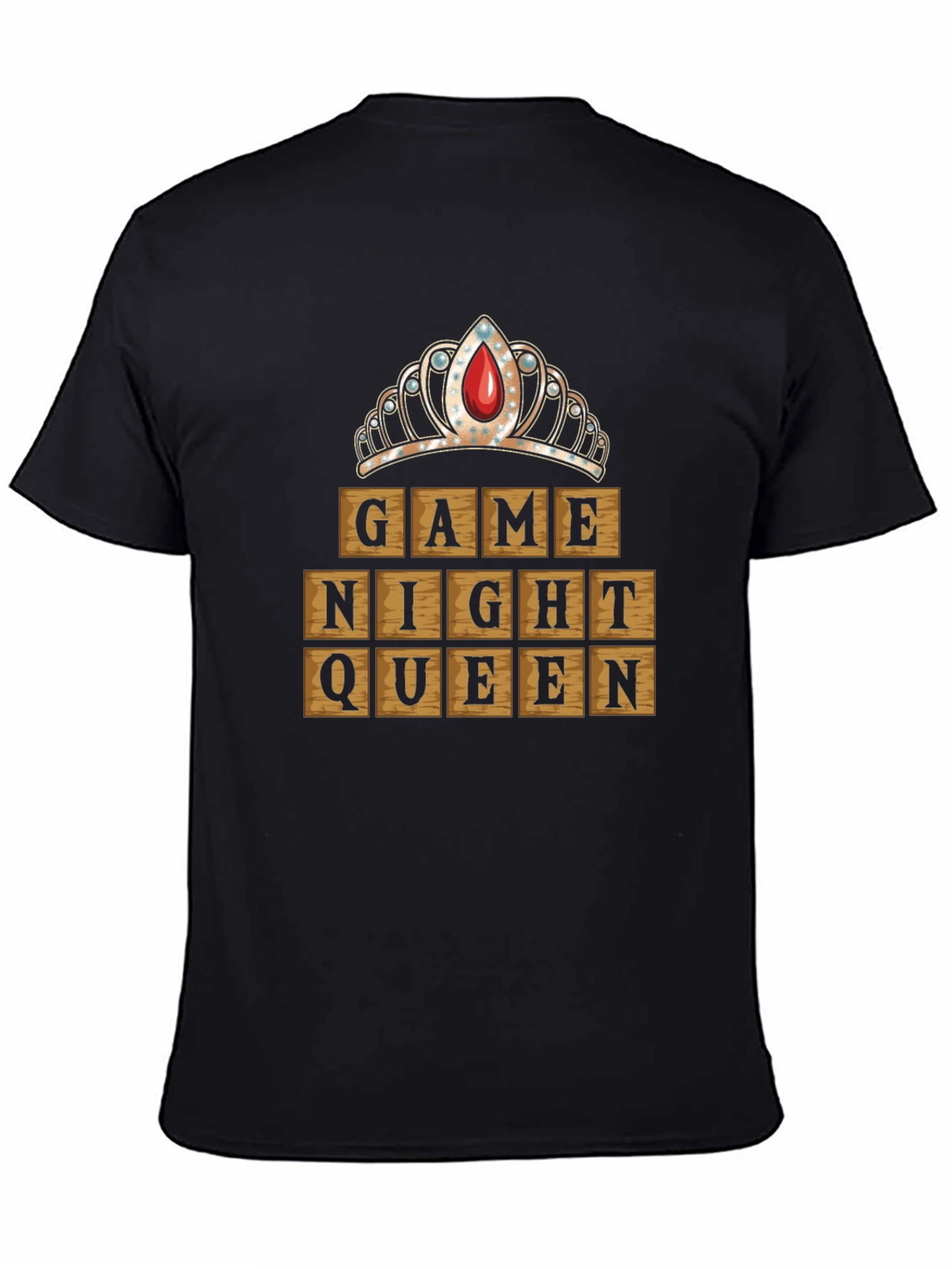 Game Night Queen Graphic Tee - Black