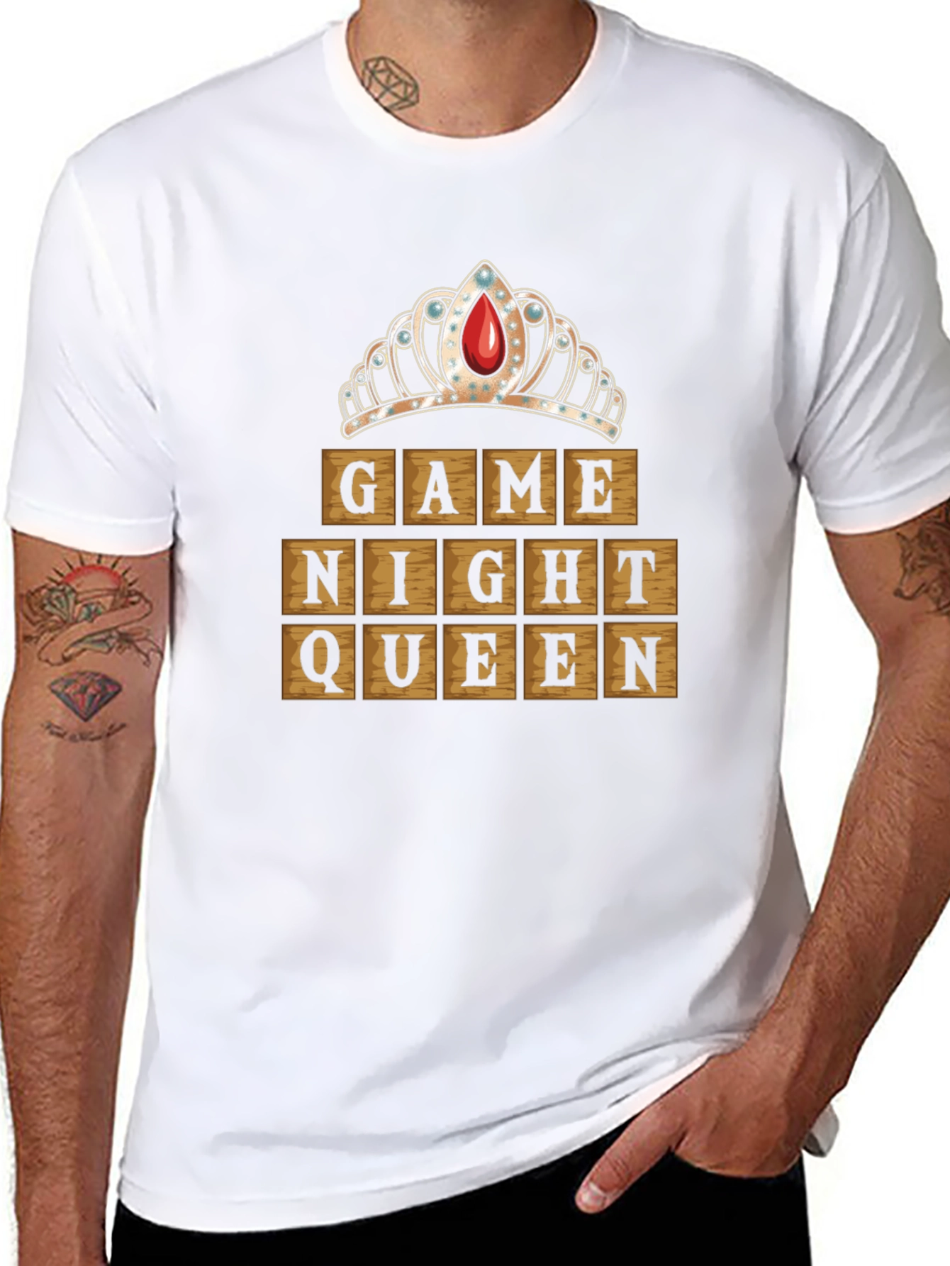 Game Night Queen Graphic Tee - Black
