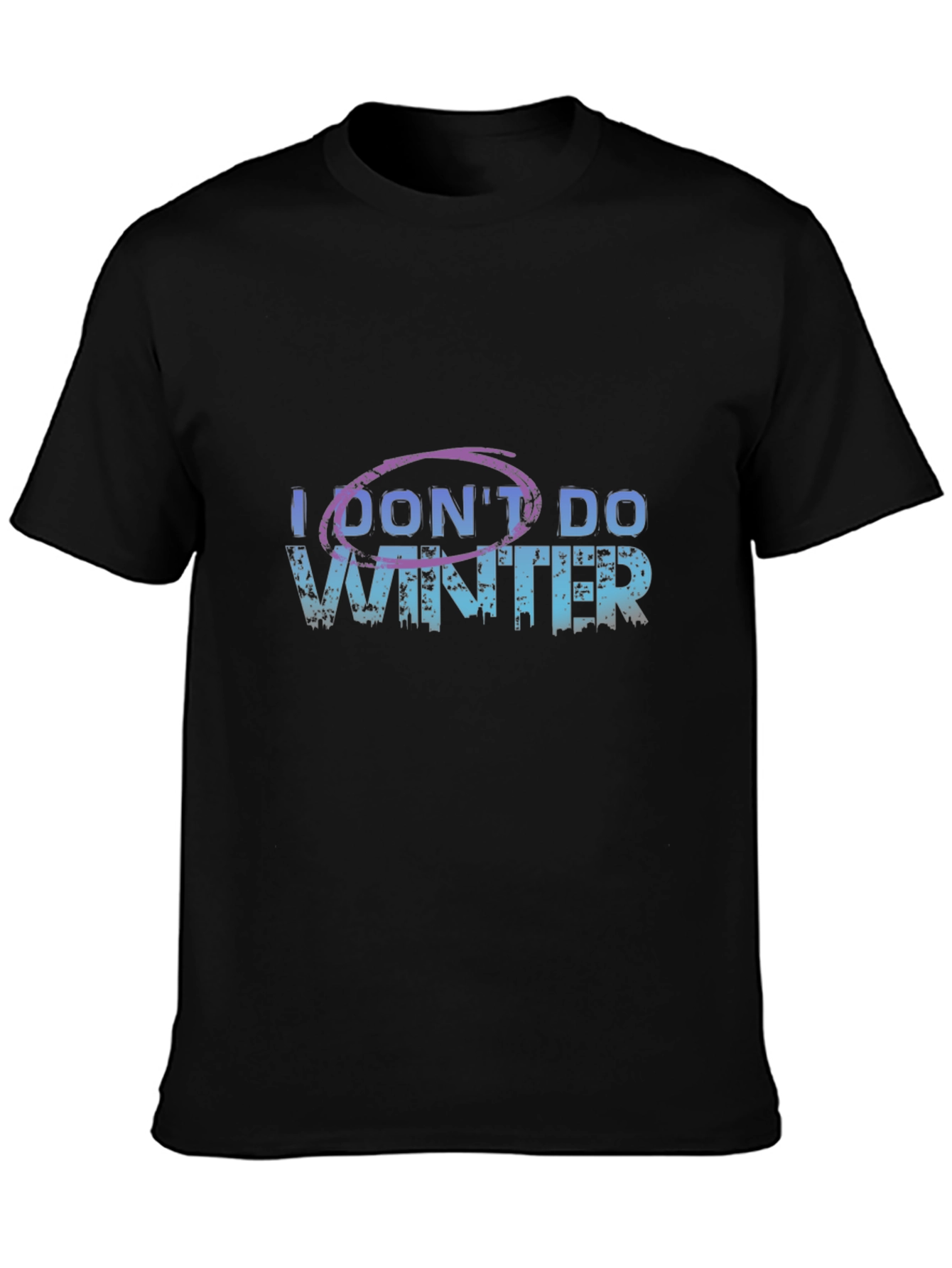 I Dont Do Winter Graphic Tee - Black