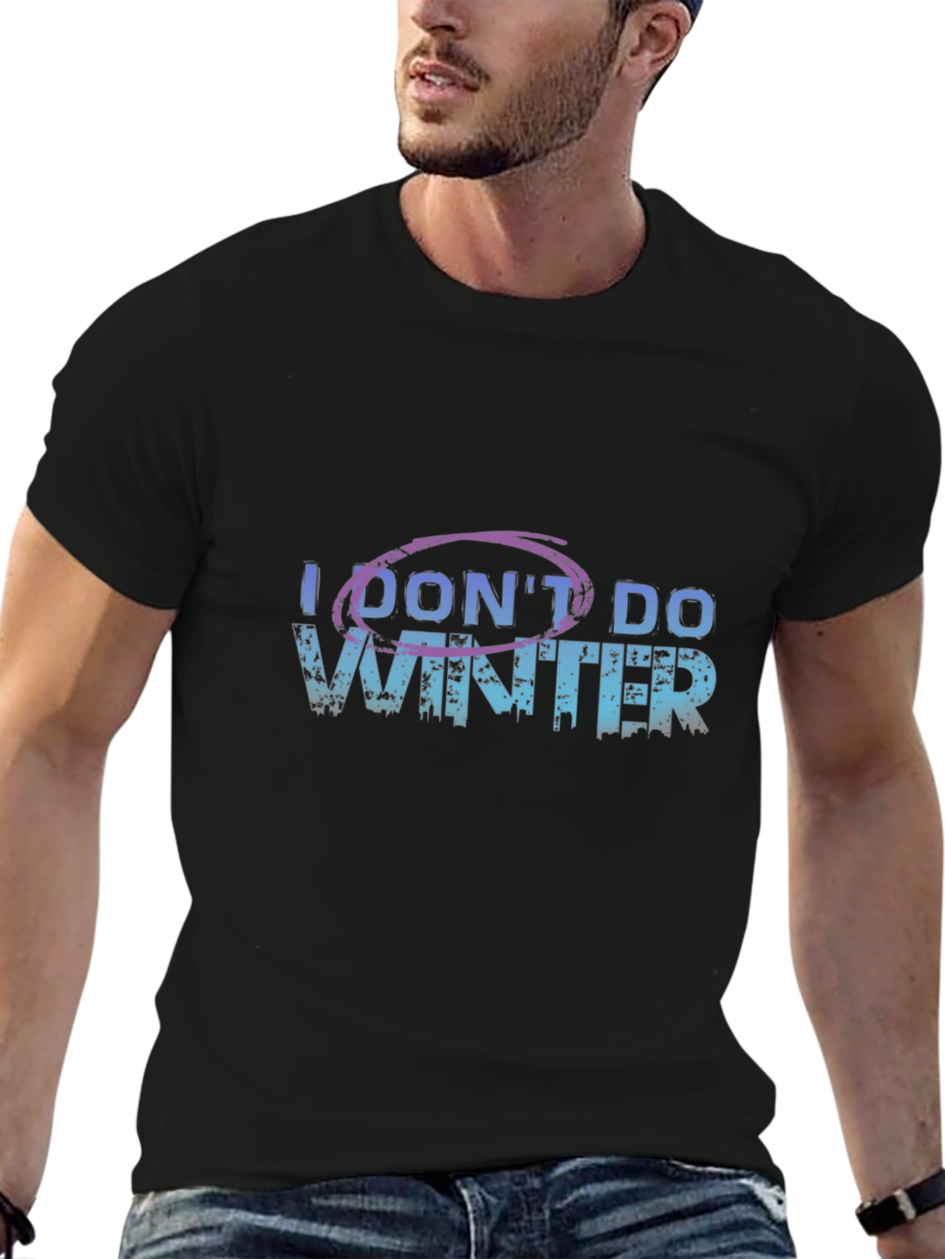 I Dont Do Winter Graphic Tee - Black