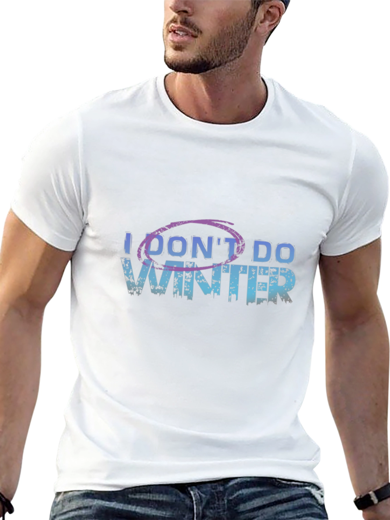 I Dont Do Winter Graphic Tee - Black