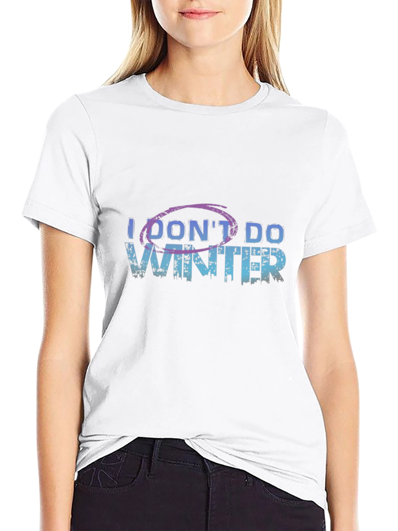 I Dont Do Winter Graphic Tee - Black