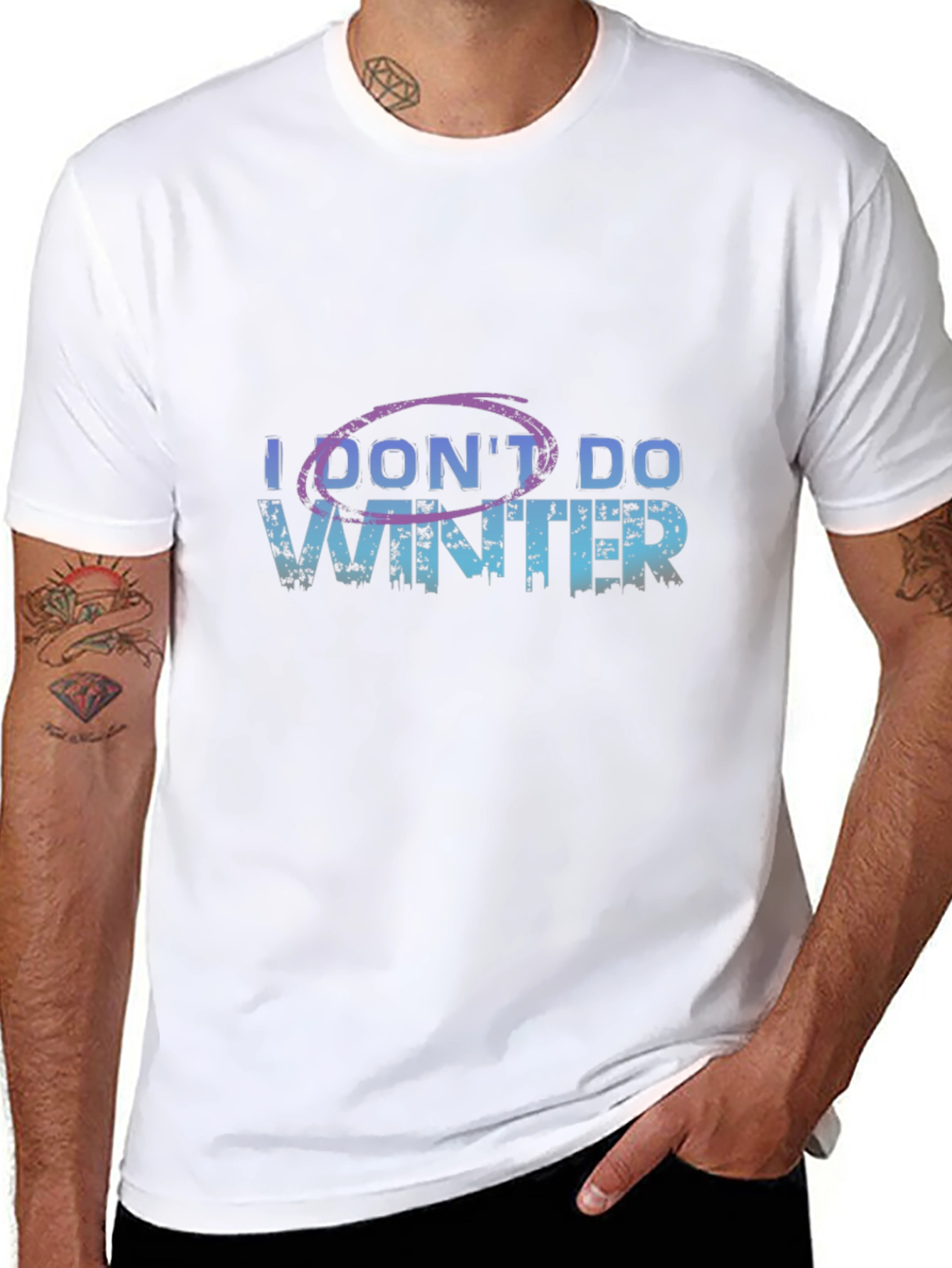 I Dont Do Winter Graphic Tee - Black