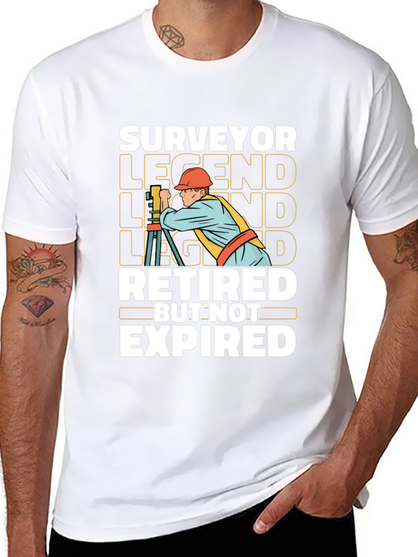 Surveyor Legend T-Shirt - Retired But Not Expired