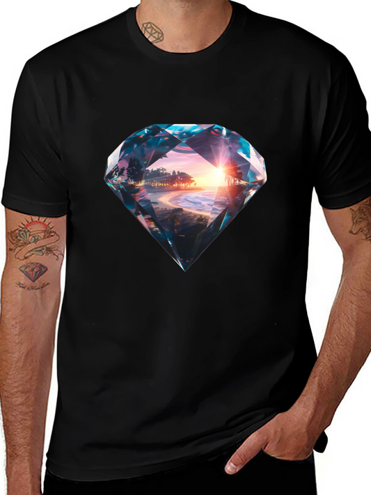 Diamond Sunset Beach Graphic Tee