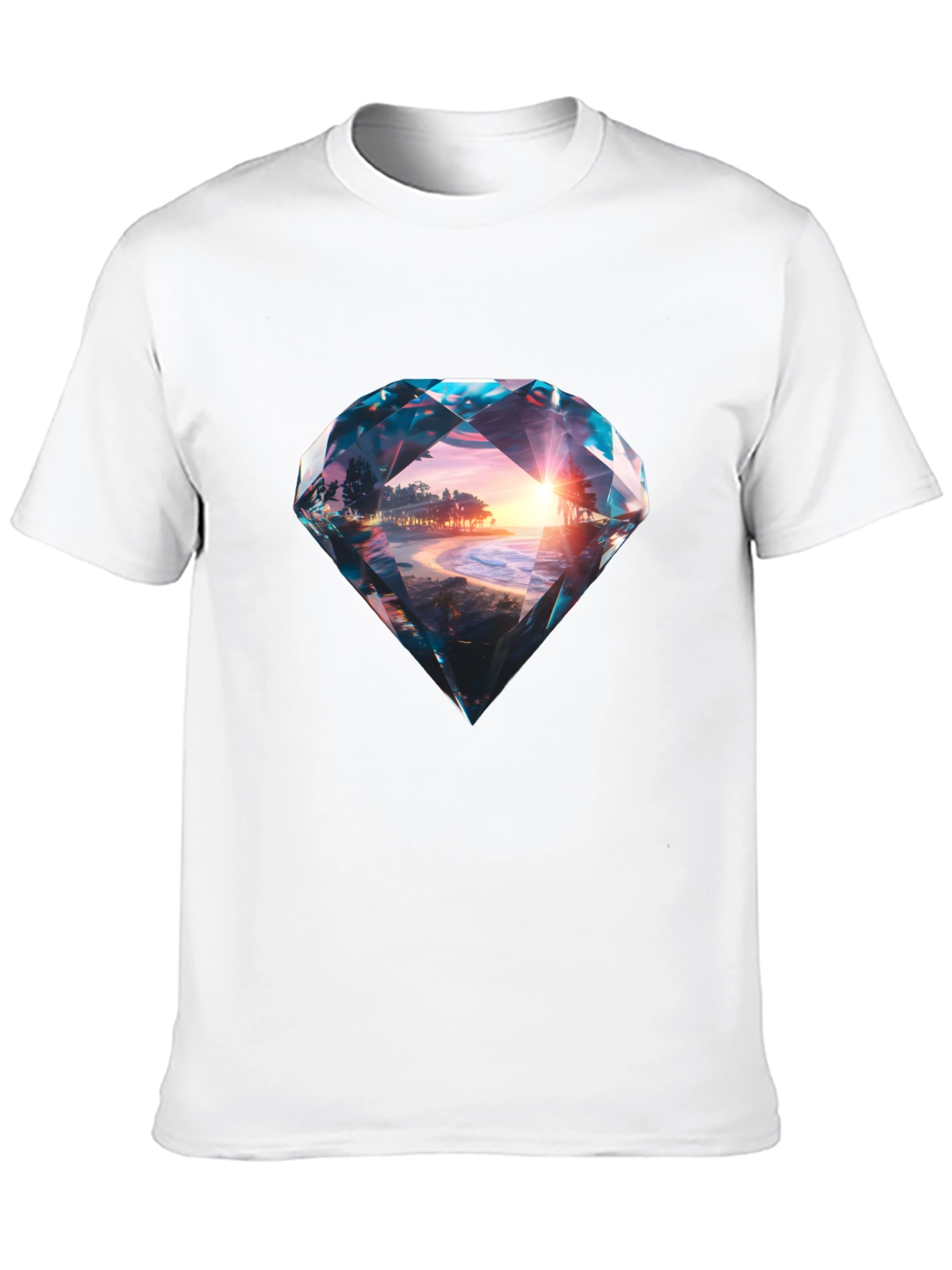 Diamond Sunset Beach Graphic Tee