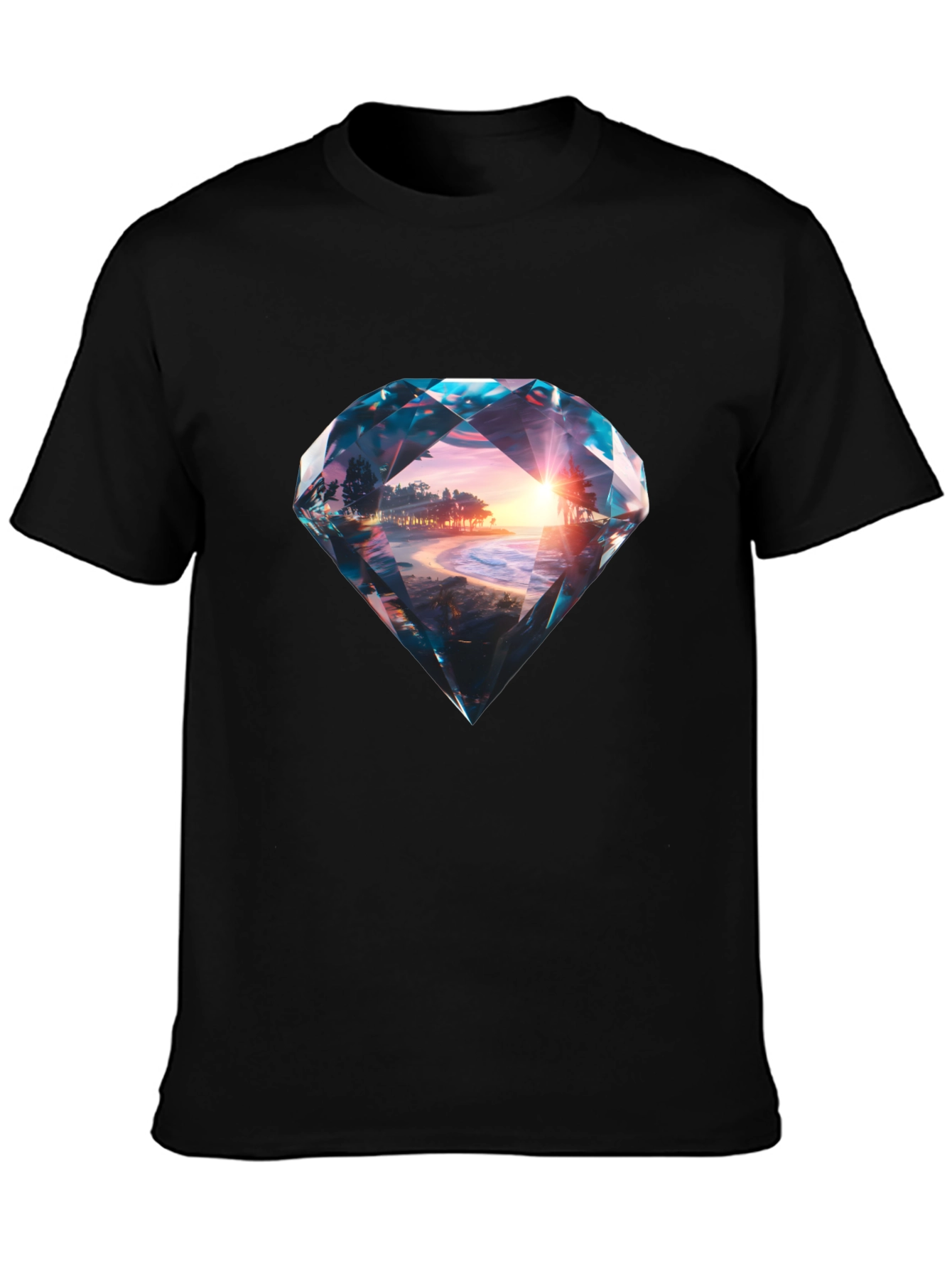 Diamond Sunset Beach Graphic Tee