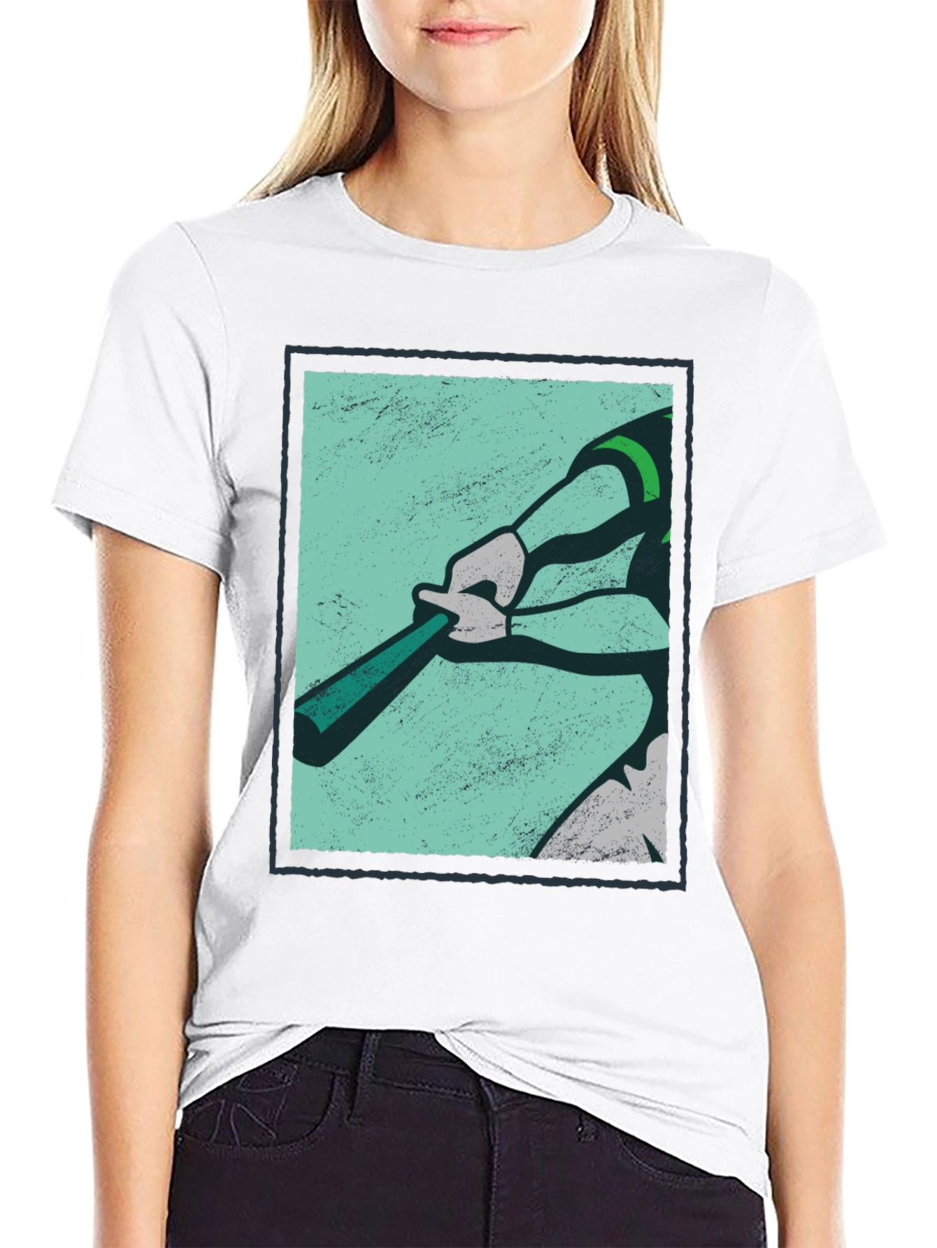 Baseball Graphic Tee - Black Cotton Casual Shirt