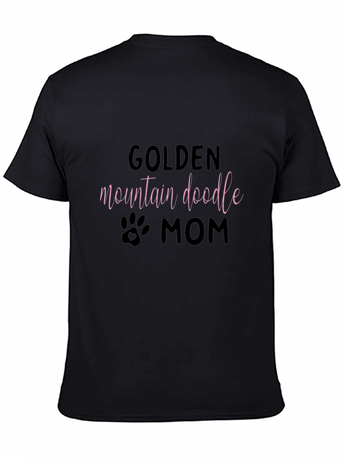 Golden Mountain Doodle Mom Black T-Shirt