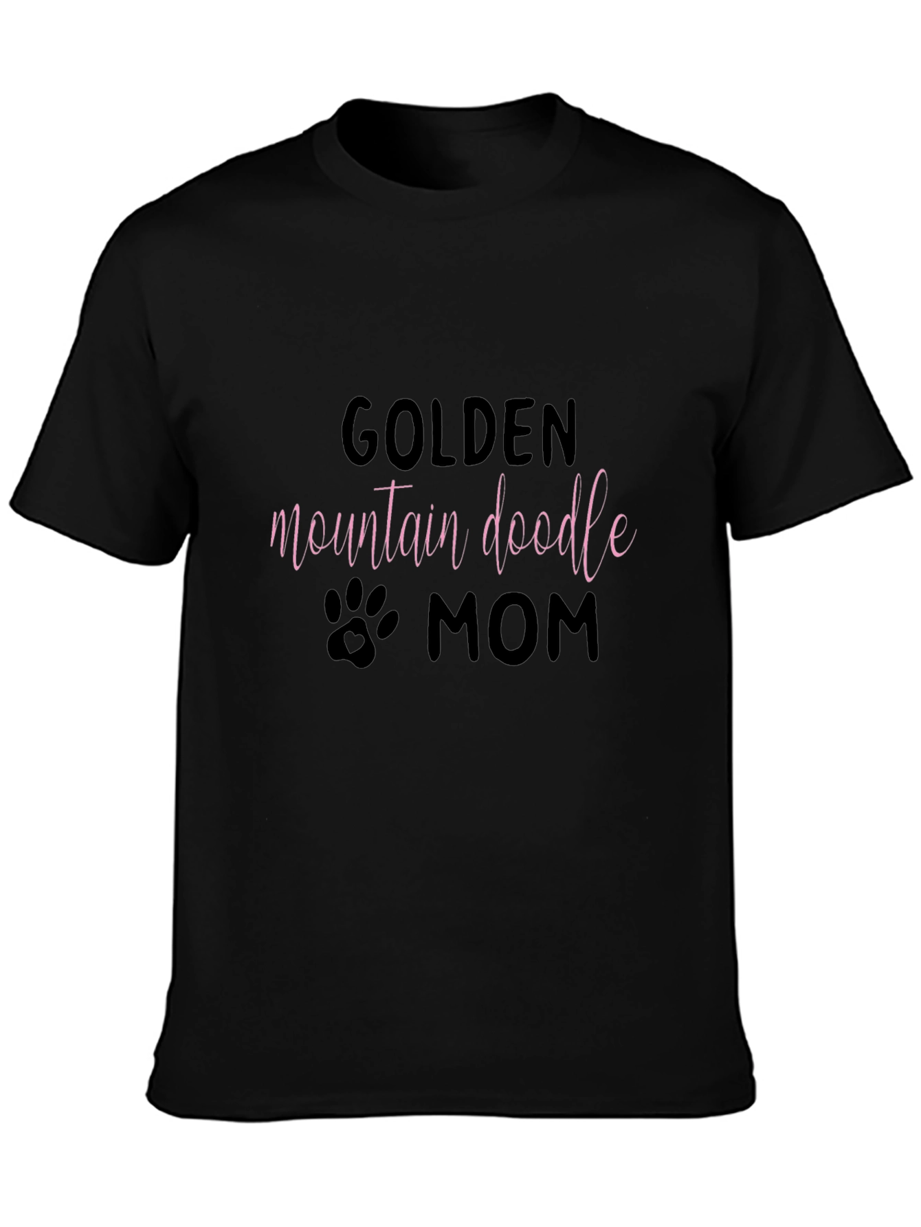 Golden Mountain Doodle Mom Black T-Shirt