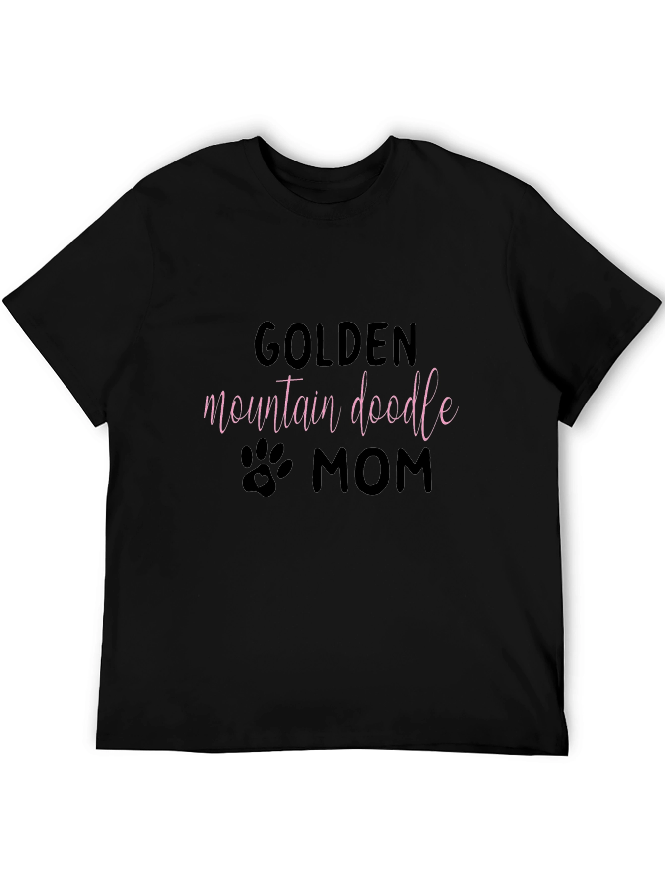Golden Mountain Doodle Mom Black T-Shirt