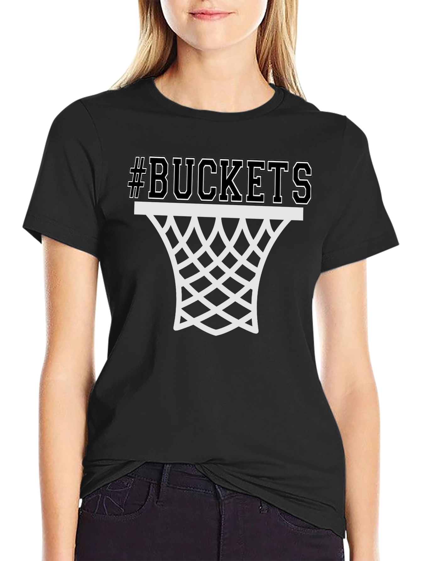 Buckets Graphic Tee - Basketball Fan Shirt
