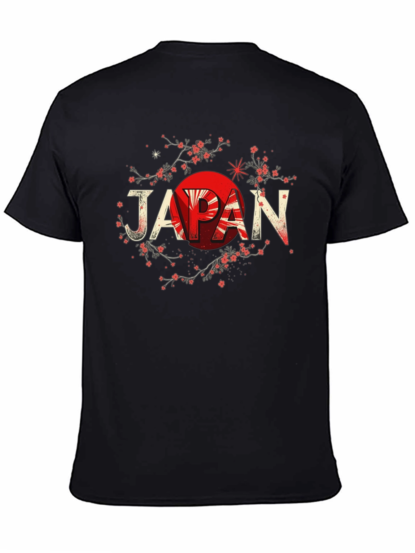 Japan Flag Graphic Black T-Shirt