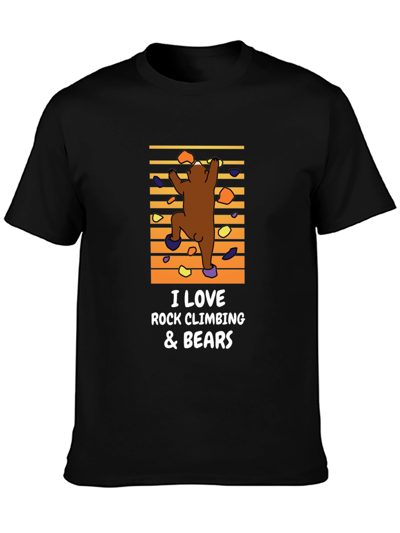 Rock Climbing Bear Graphic Tee