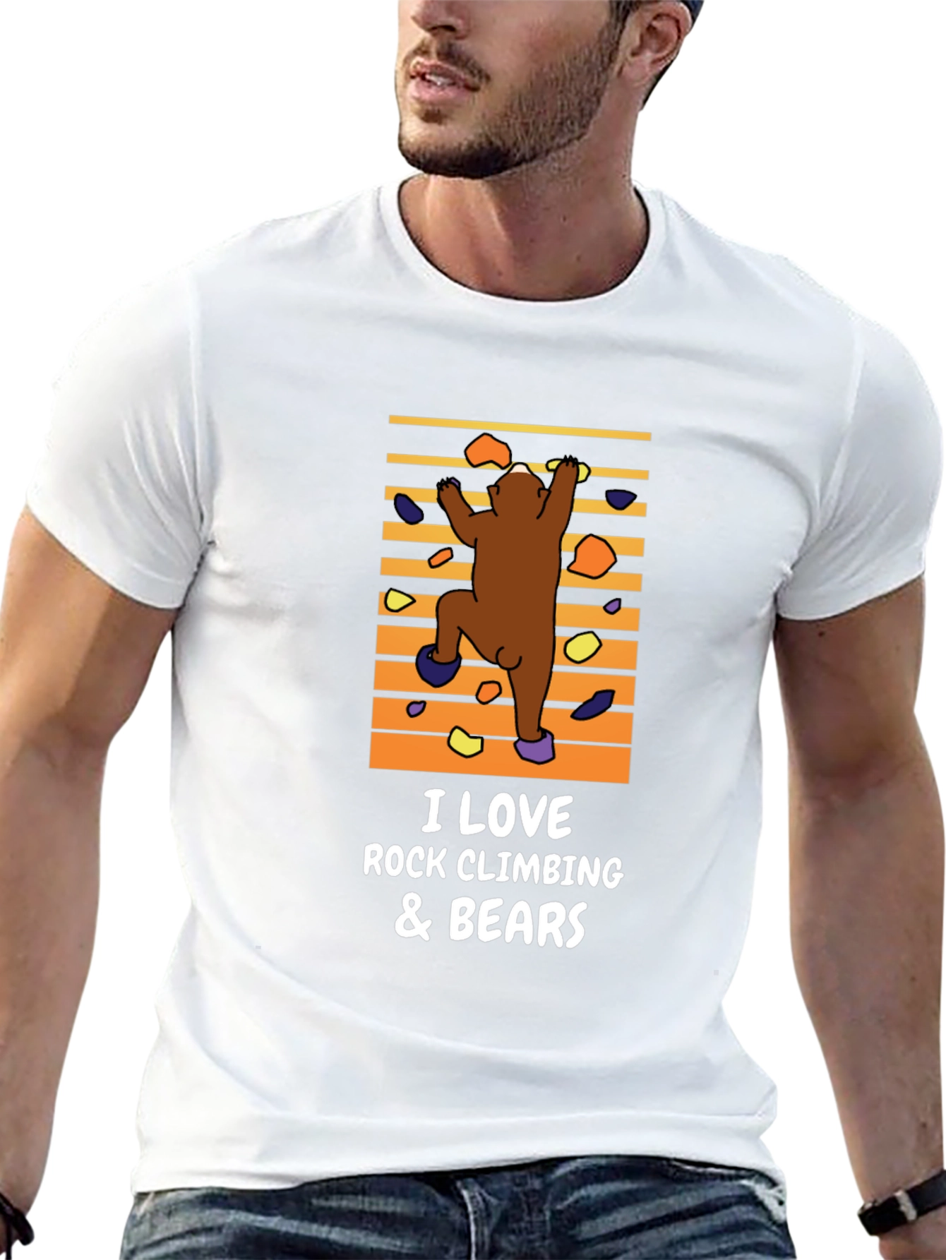 Rock Climbing Bear Graphic Tee