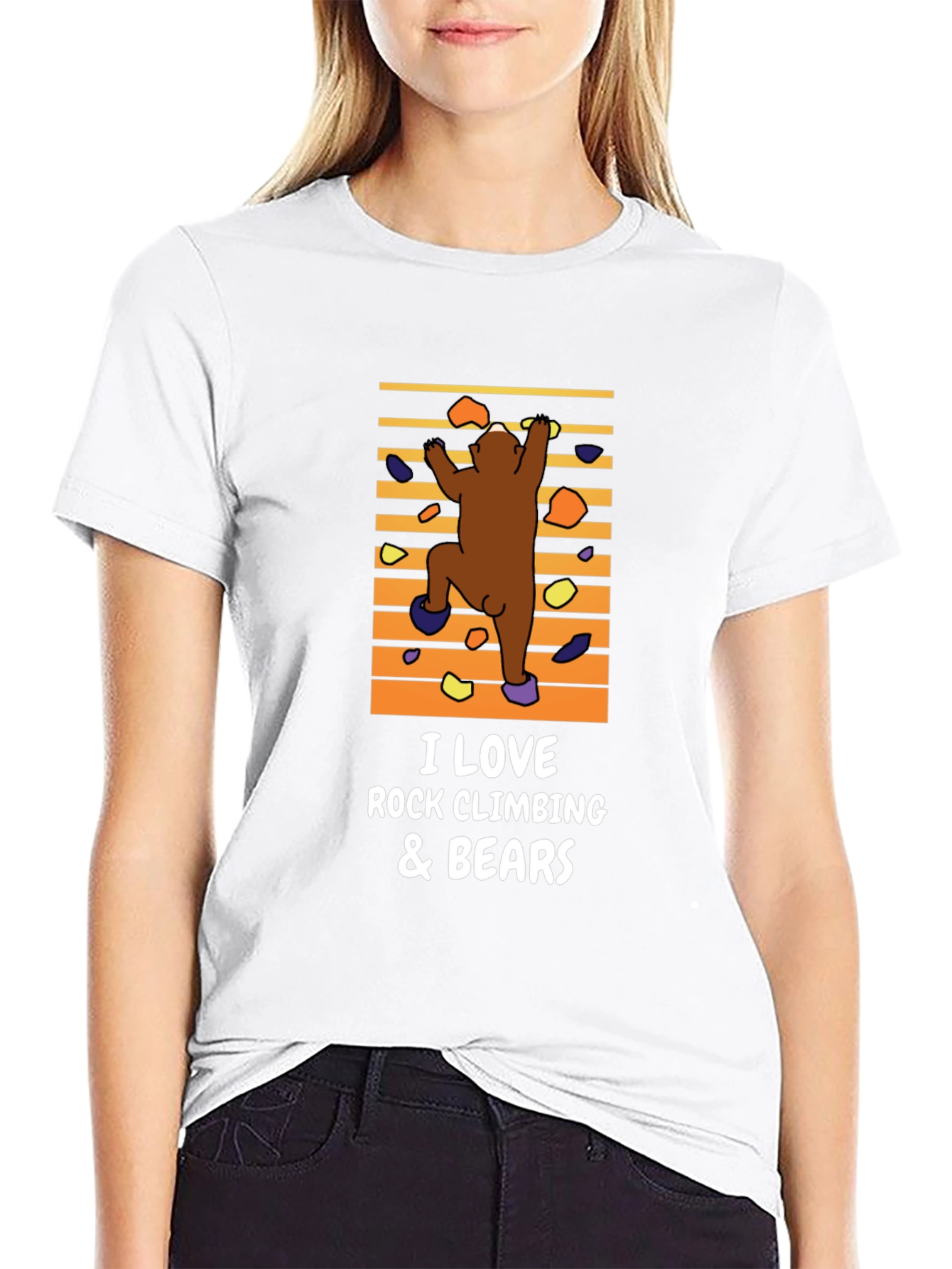 Rock Climbing Bear Graphic Tee