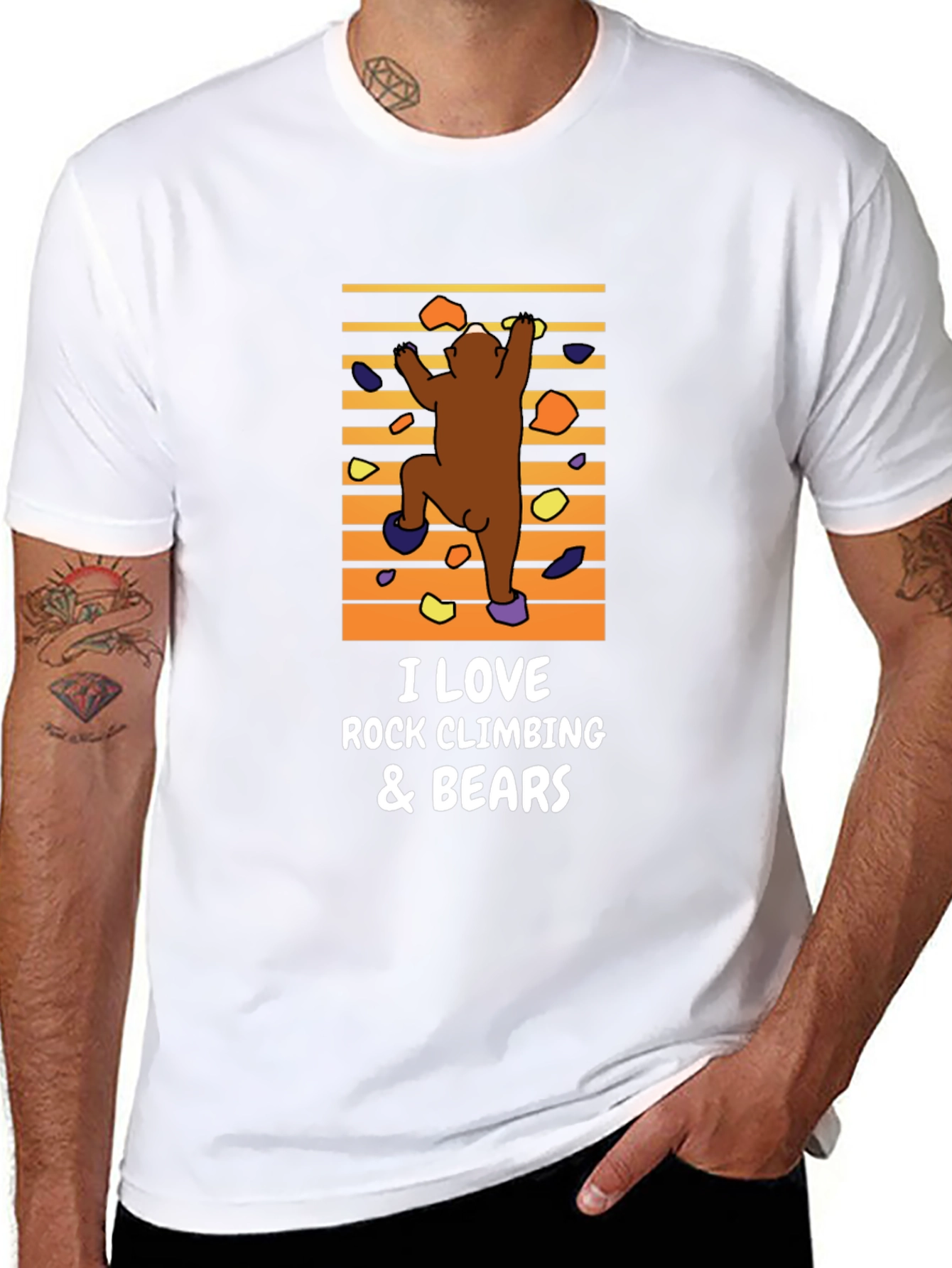 Rock Climbing Bear Graphic Tee