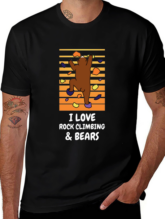 Rock Climbing Bear Graphic Tee