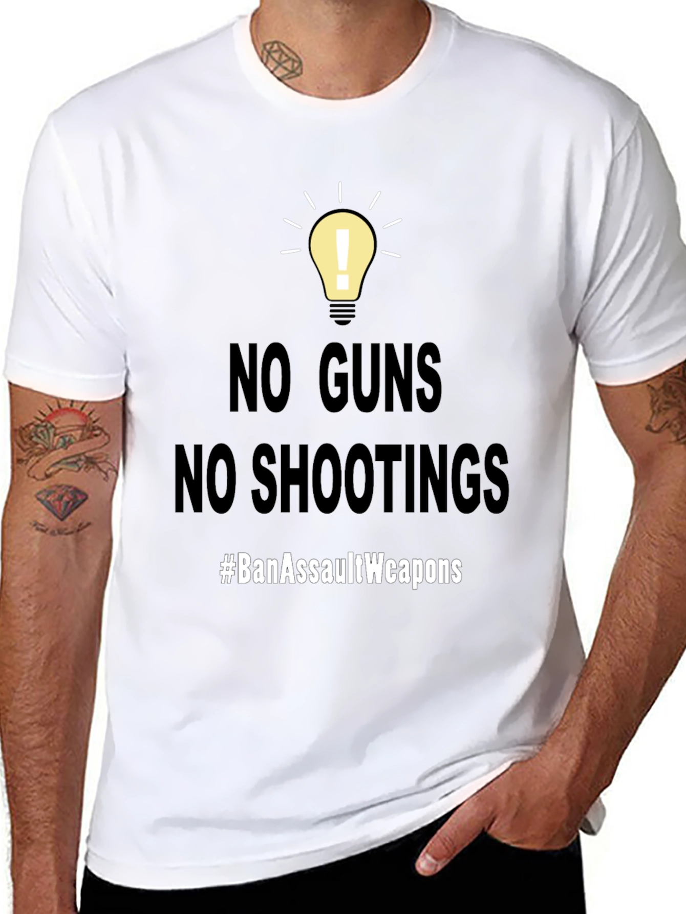 No Guns No Shootings T-Shirt #BanAssaultWeapons
