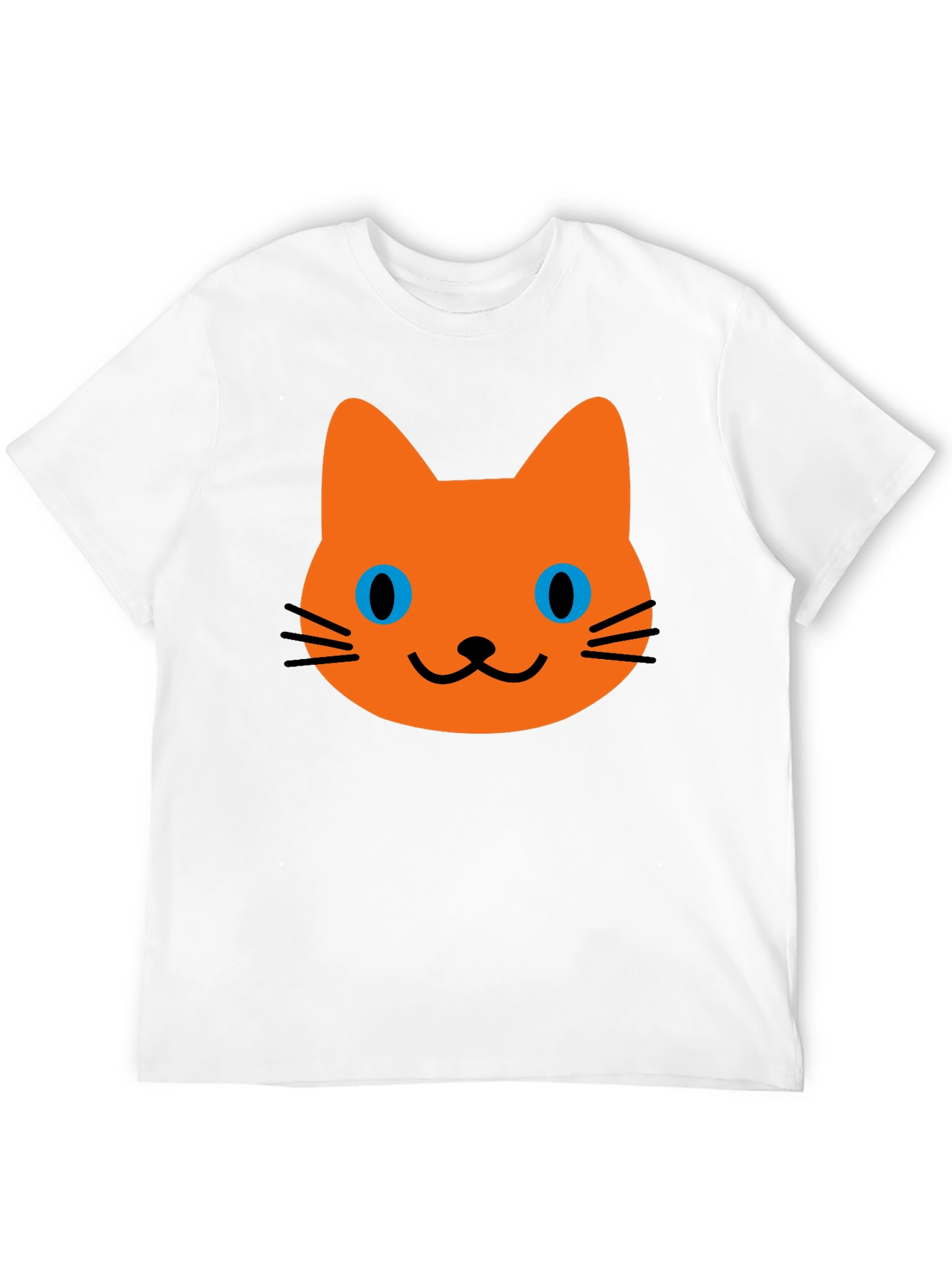 Cat Face Graphic Black T-Shirt