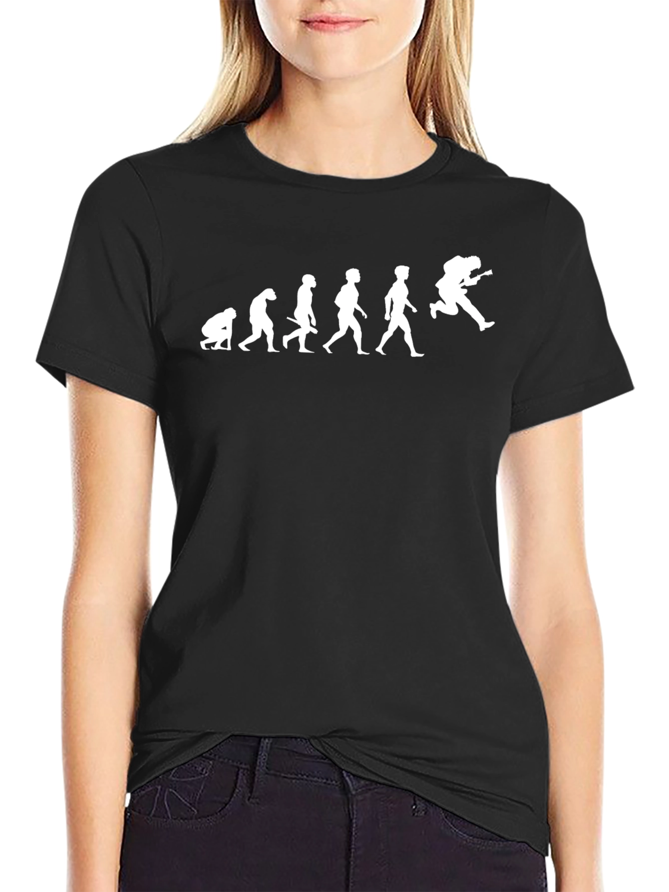Evolution of a Guitarist Black T-Shirt