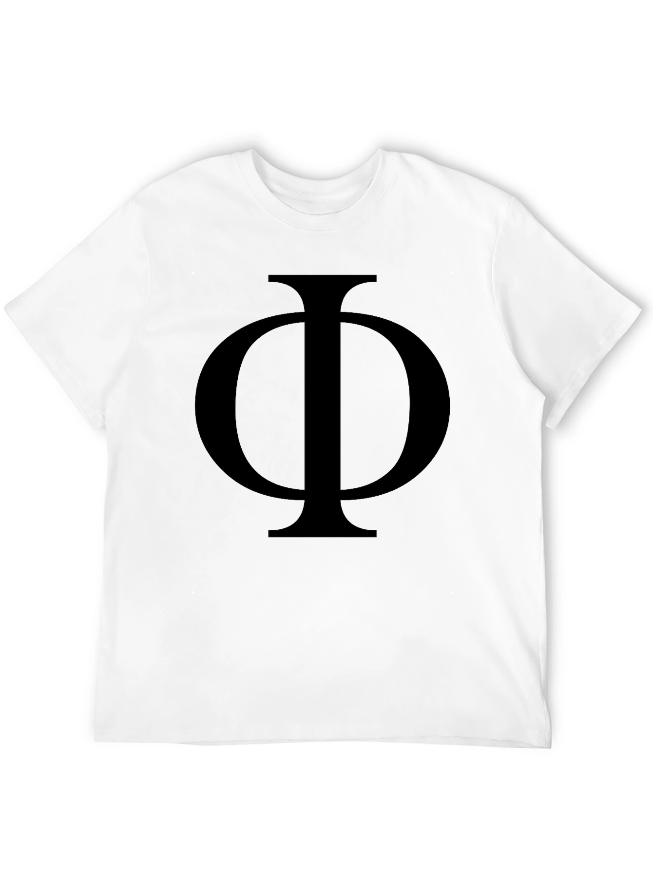 Bold Phi Symbol Black T-Shirt