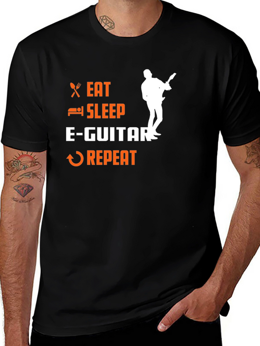 Eat Sleep E-Guitar Repeat T-Shirt
