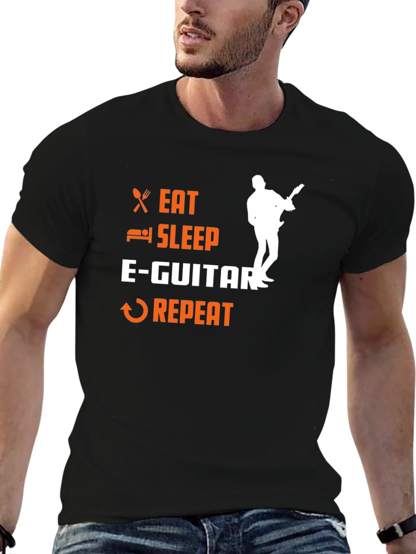 Eat Sleep E-Guitar Repeat T-Shirt