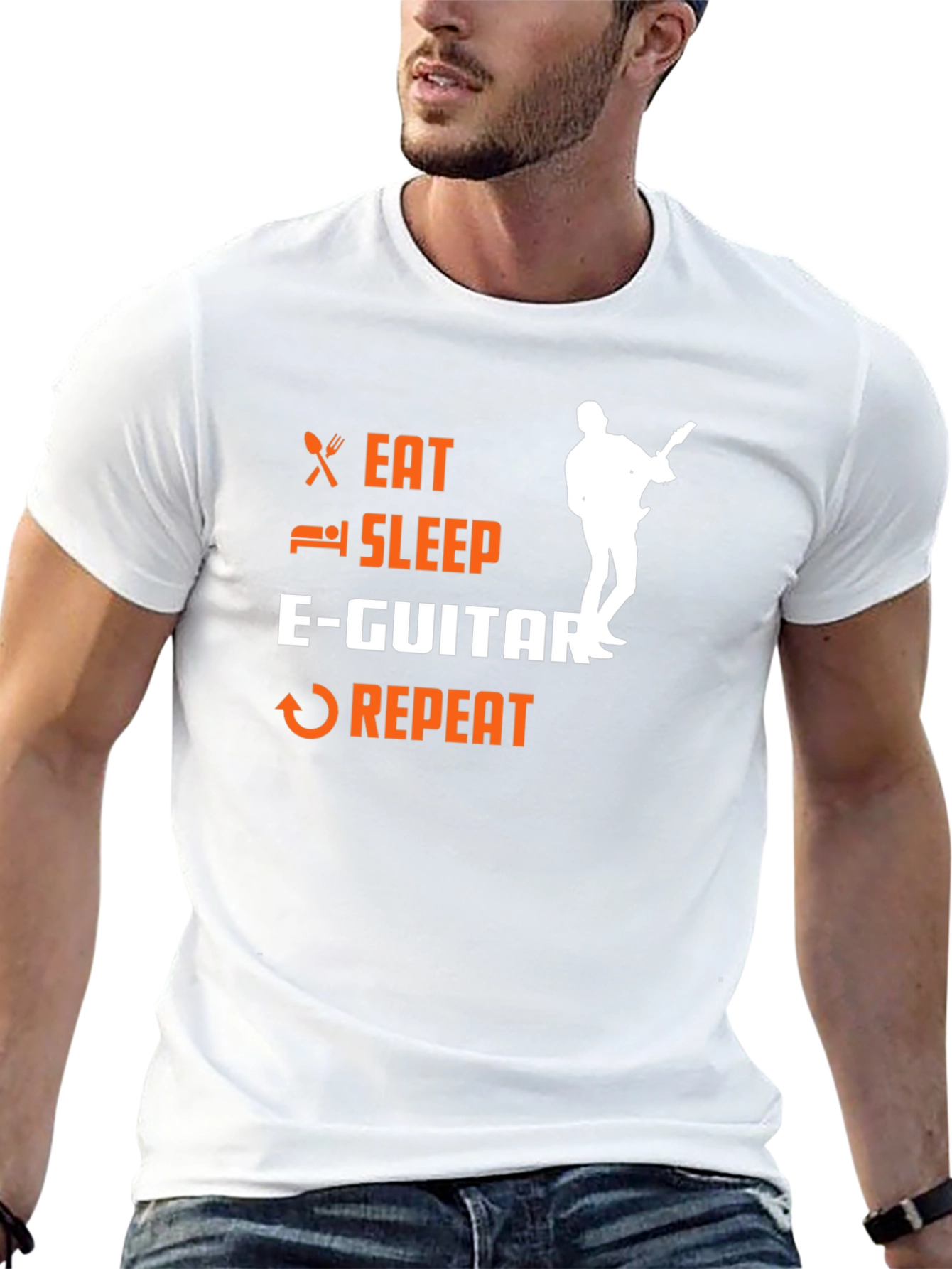 Eat Sleep E-Guitar Repeat T-Shirt